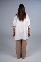 Breathe Mama Pants in Oat Beige, breathable maternity trousers product image 5