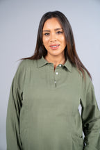 The Gentle Moment Shirt – breathable linen-cotton nursing shirt – image 11