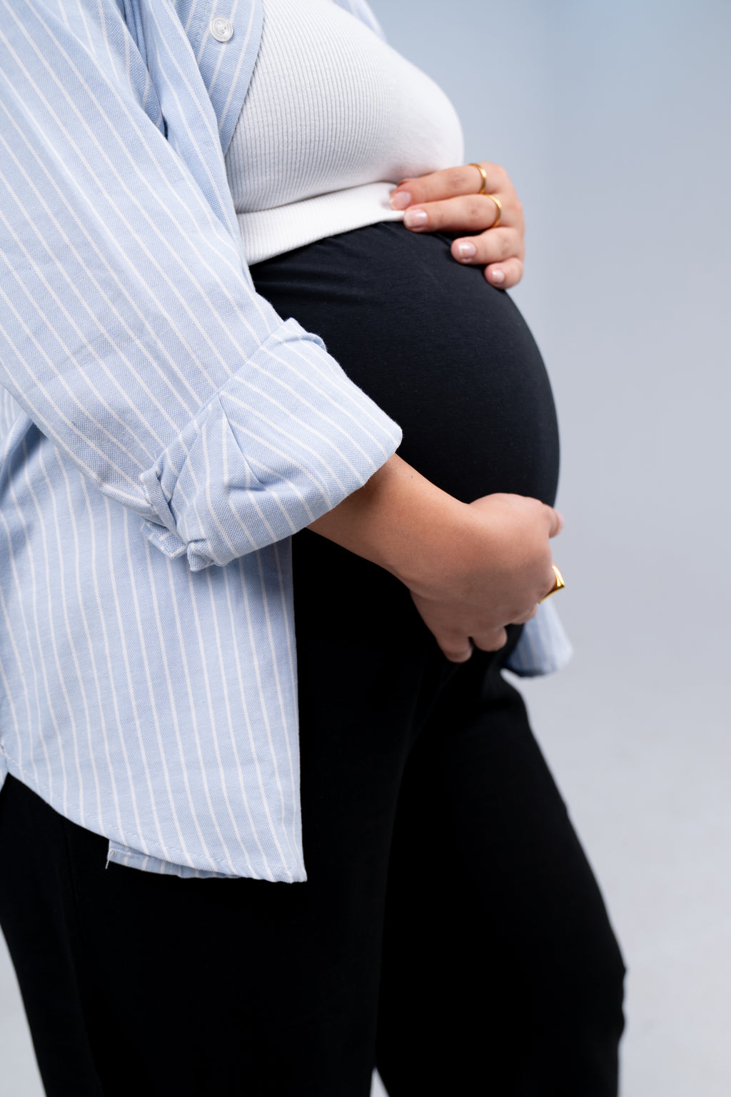 Breathe Mama Pants in Midnight Black, breathable maternity trousers product image 5