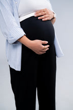 Breathe Mama Pants in Midnight Black, relaxed-fit maternity pants product image 4