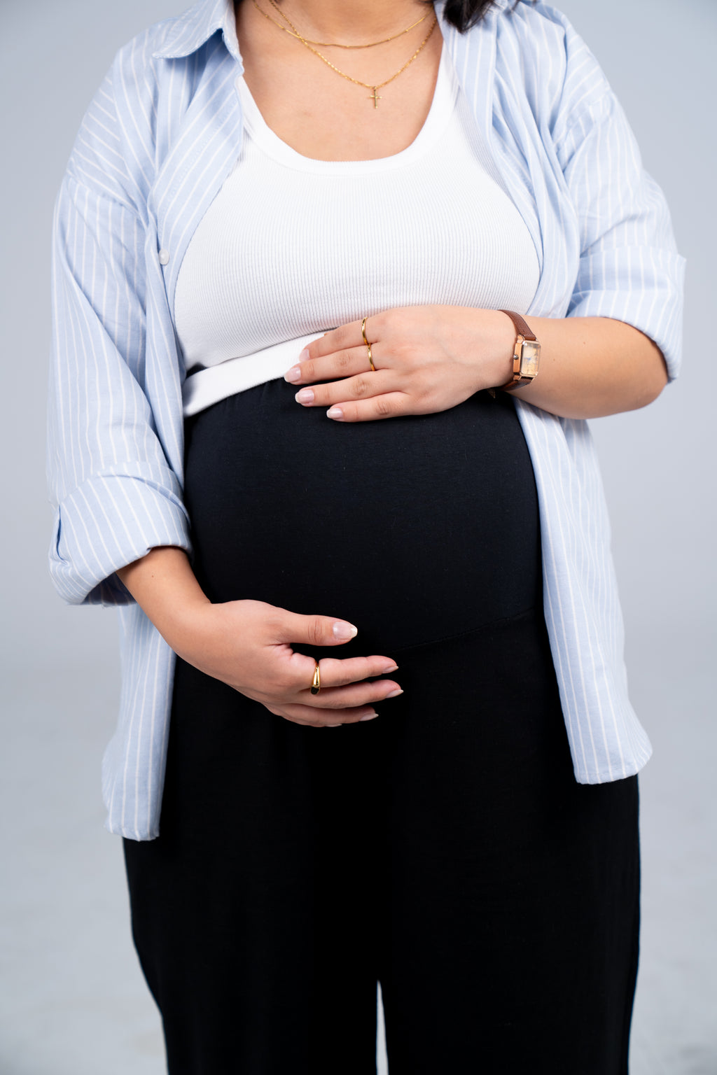 Breathe Mama Pants in Midnight Black, comfortable pregnancy trousers product image 3