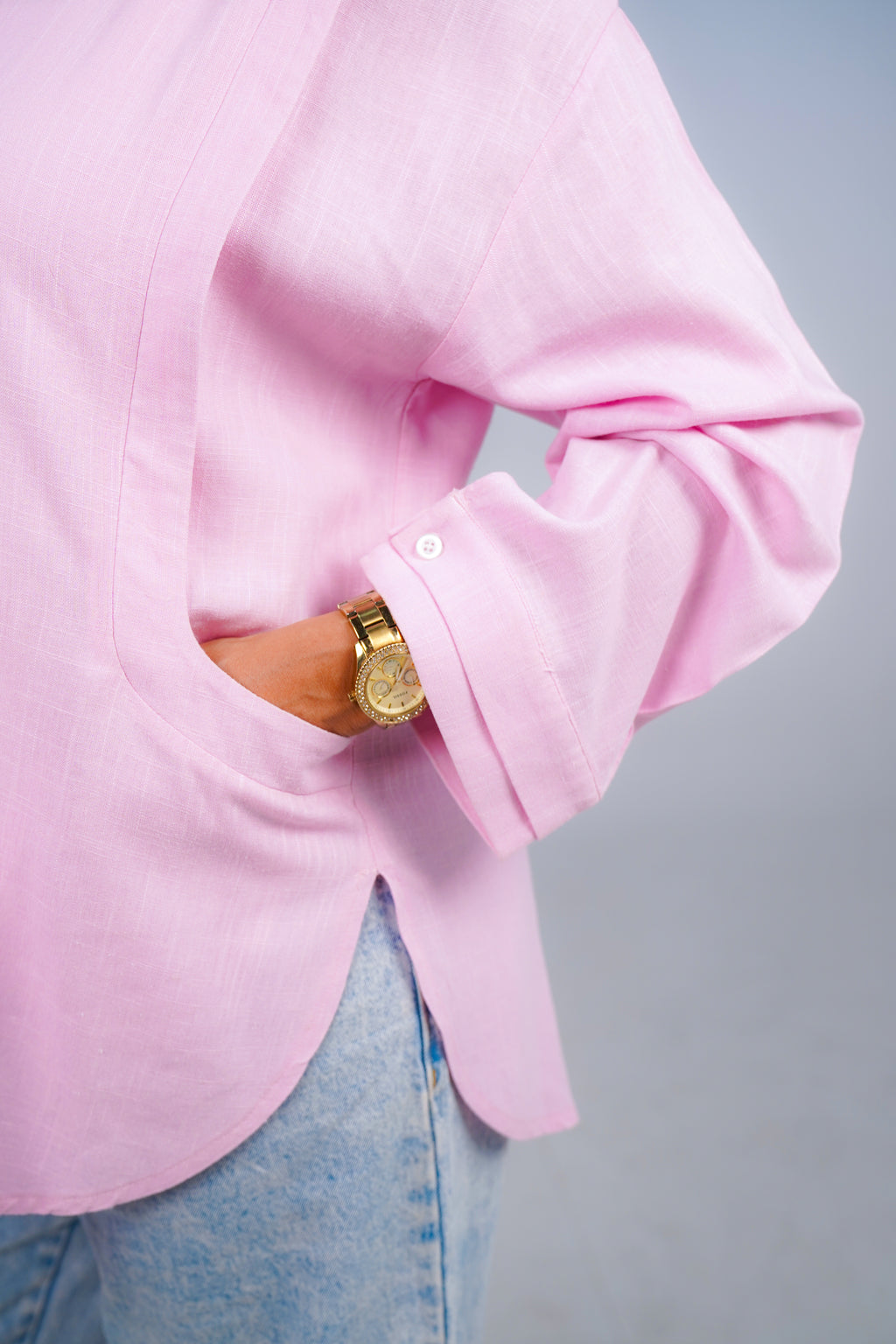 The Gentle Moment Shirt – breathable linen-cotton nursing shirt – image 5