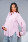 The Gentle Moment Shirt – breathable linen-cotton nursing shirt – image 1
