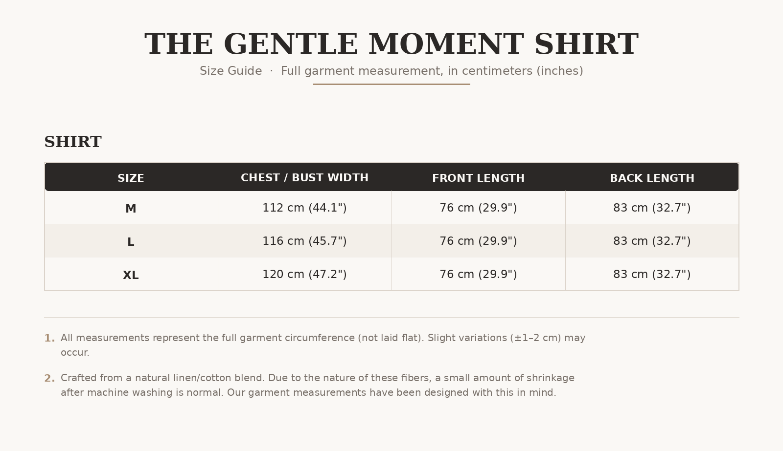 The gentle moment shirt